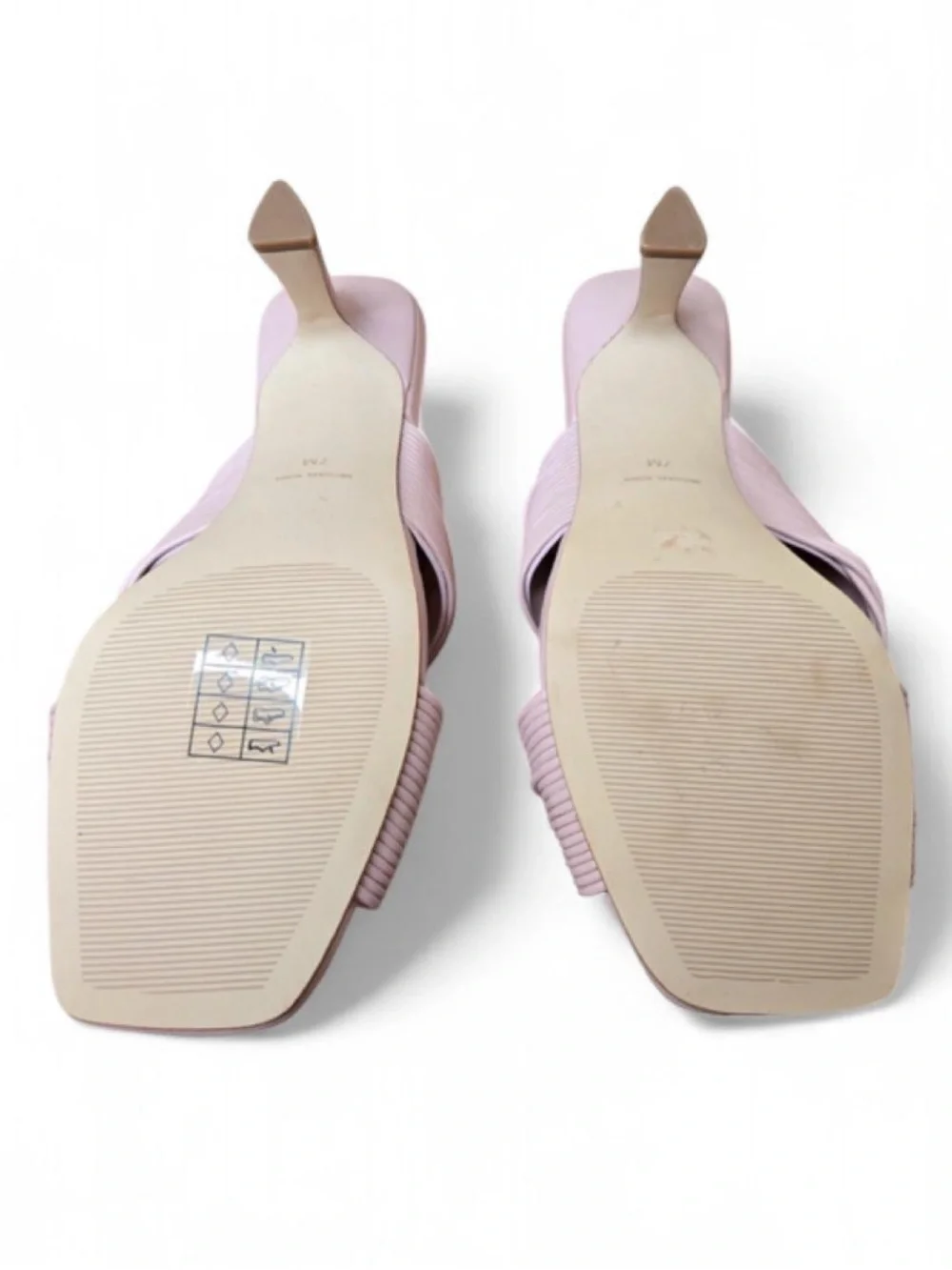Michael Kors Alessia Mule Sandal shade Smokey Rose (pale pink), kitten heel, 7